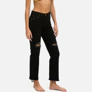 Aviator Nation Mid Rise Canyon Jean- Black